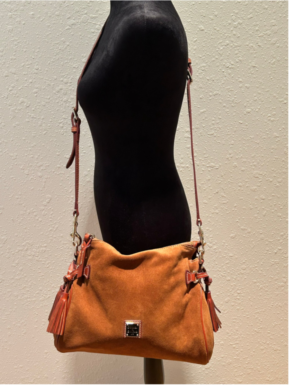 Women's Dooney & Bourke Suede Hobo Bag One Size Brown - Picture 2 of 12